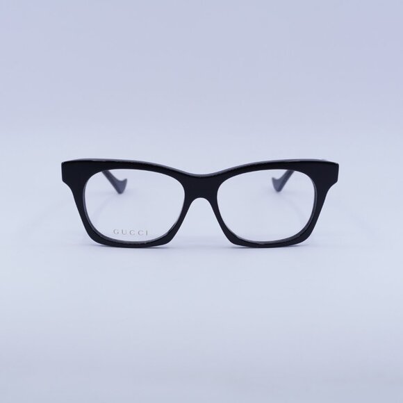 Gucci GG1299O 001 Eyeglasses Black 55mm Square Frame - Picture 3 of 11
